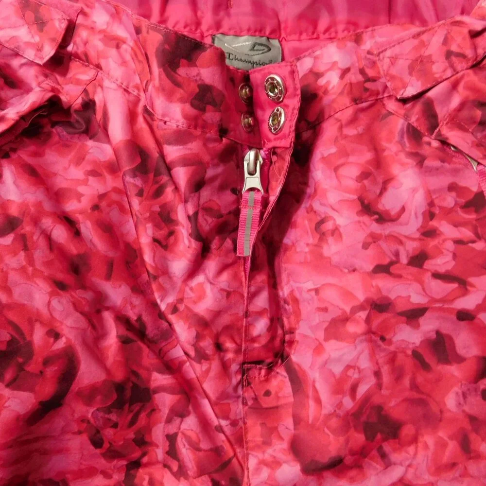 Champion Pink Floral Snow Pants Kids Size XL 14–16